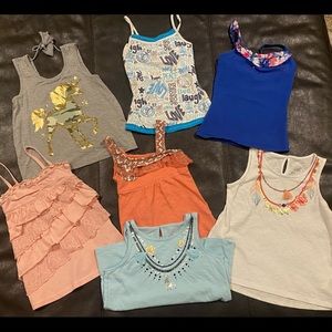 Lot of 7 Justice Tanks size 6/7